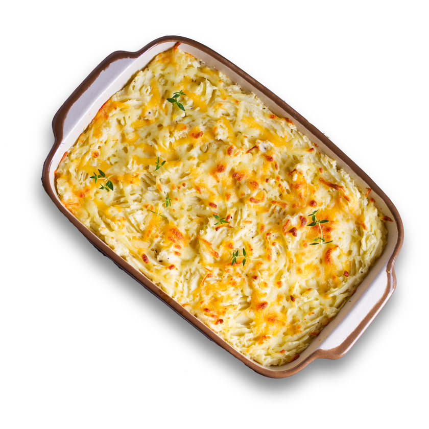 Truffle-Basil Mac and Cheese w Gruyere, Cheddar