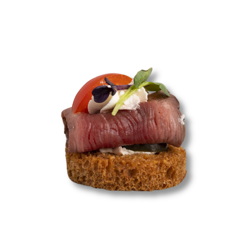 Wagyu Beef & Caramelized Onions Crostini