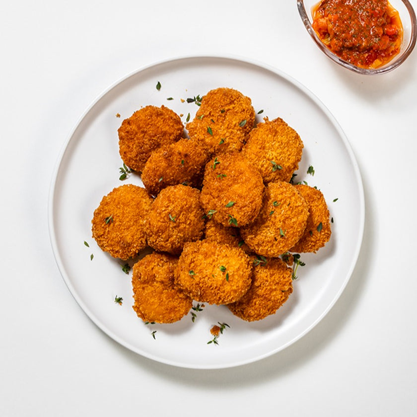 Corn & Cheddar Croquettes with Salsa