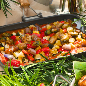 Tomato Romesco Grilled Vegetables