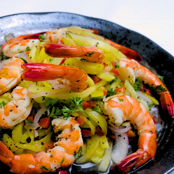 Poached Prawn & Mango Salad - Incredible Catering